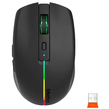 Мышка беспроводная MEETION BTM002 |2.4G/Bluetooth, 1600 DPI, 6кн., RGB| Черный