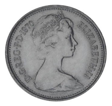 Монета Великобритания 5 пенсов 1970 F-VF