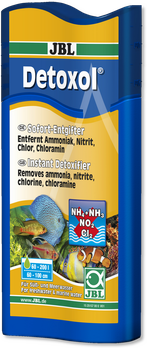 JBL Detoxol для быстрой нейтрализации токсинов NH4,NH3,NO2,Cl2 в аквариумной воде, 250 мл на 60-200 л, (25157)