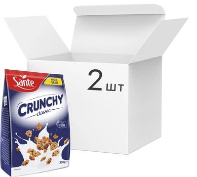 Упаковка кранчей Sante Crunchy Classic оригинальные (классические) 350 г х 2 шт (1900617002228)