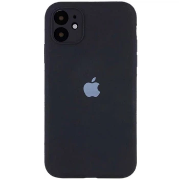 Чохол Silicone Premium case з захистом камери для iPhone 12 Full Camera Protective black 9610
