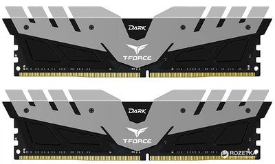 Оперативная память Team T-Force Dark DDR4-2666 16384MB PC4-21300 (Kit of 2x8192) Gray (TDGED416G2666HC15ADC01)