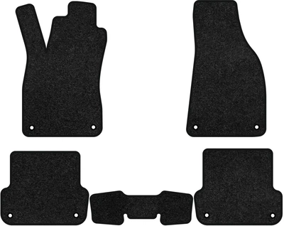 Ворсовые коврики EVAtech Premium в салон авто для Seat Exeo MT 2008-2013 1 поколение Combi EU Черный кант (ST33141CV5AV8VPB)