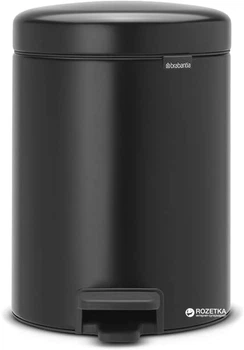 Відро для сміття Brabantia Pedal Bin 5 л Matt Black (112928)