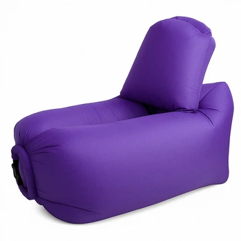 Ламзак надувной матрас c подушкой AIR CUSHION 230x65x50 см 1000 г Фиолетовый (4-891659702)