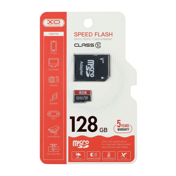 Карта памяти XO microSDXC 128Gb (UHS-1 U3) (Class 10) (R-90 Mb/s, W-30 Mb/s) + Adapter SD