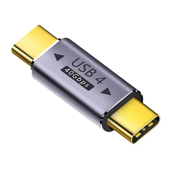 Угловой OTG адаптер переходник USB Type-C M/M (USB 4.0, 40Gbps) Metal Style-7 (48587)