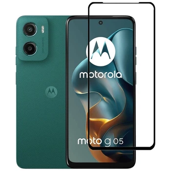 Защитное стекло LUX для Motorola G05 полная проклейка черный