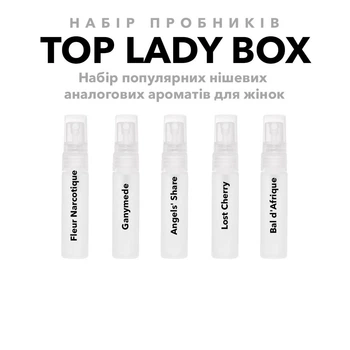 Набір пробників парфумів (аналоги) популярних нішевих ароматів Ex Nihilo Fleur Narcotique, Marc-Antoine Barrois Ganymede, Tom Ford Lost Cherry, Kilian Angels' Share, Byredo Bal d’Afrique (5 шт по 5 мл)