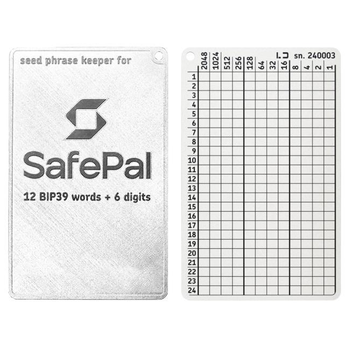 Мнемонический планшет Lapua Dev Seed phrase keeper 24 BIP39 for Safepal (LS24BIP39)