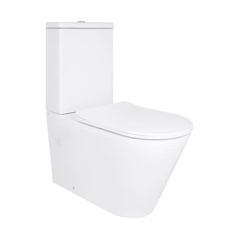 Унитаз напольный Qtap Vlasta Ultra Quiet безободочный с сиденьем Soft-close WHITE QT28228300W
