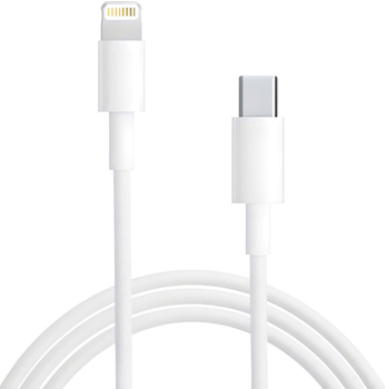 Кабель для быстрой зарядки iPhone 8 X 11 12 13 14 Plus Pro Max с разъемом Apple Lightning to Type-C (USB-C) зарядка для айфона 1M шнур для iPad Cable IOS White