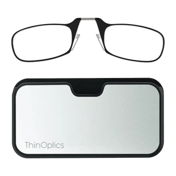 Очки для чтения Thinoptics 1.50 черные / Чехол универсальный метал (1.5BMUP)