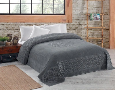 Махровое покрывало Cotton Area 220 х 240 см Flover Gri