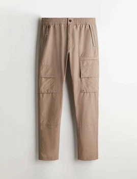 Чоловічі штани карго Regular Fit Elastic waist H&M (58336) S Бежеві