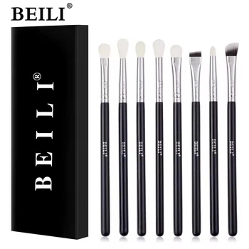 Профессиональные кисти для макияжа BEILI Black 8 единиц, натуральный ворс S5161-E8