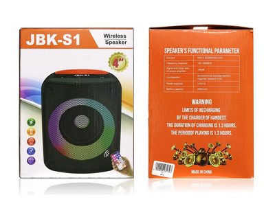 Портативна музична колонка Bluetooth JBK-S1 8Вт 80дБ USB AUX TF Карта FM