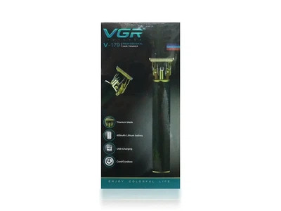 Машинка для стрижки волос VGR V-179 триммер аккумуляторный usb type c 120 минут работы 4 насадки
