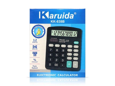 Калькулятор Karuida KK-838B настольный черный 12 разрядов большой экран