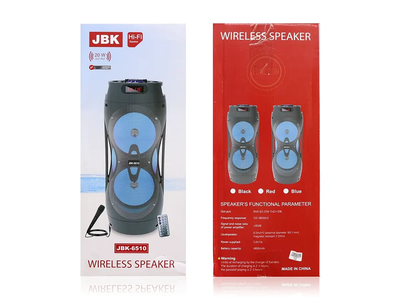 Колонка музична портативна Bluetooth JBK-6510 40Вт 80дБ USB TF Карта FM-приймач