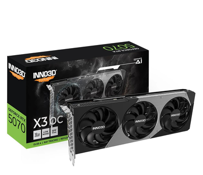 Видеокарта INNO3D GeForce RTX 5070 X3 OC 12GB GDDR7 DLSS4 (N50703-12D7X-195064L) EU