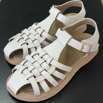 Босоножки детские для девочки, сандали 36 21,6 см Бежевые (Амели 36)