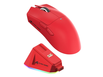 Миша Attack SHARK X11 Wireless Gaming Mouse with Charging Dock Red