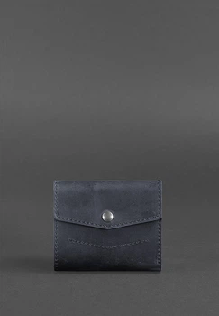 Кошелек двусторонний из натуральной кожи синий(BB_30002551)
