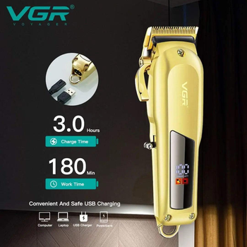 Машинка для стрижки волос беспроводная V-278 GOLD, Машинка мужская для бритья, Vgr машинка ZQ-105 для стрижки