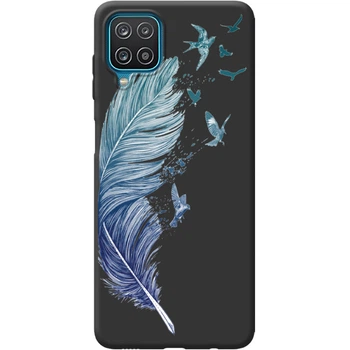 Силіконовий Чорний Чохол з Картинкою для Samsung Galaxy M32 (M325) Принт (Перо) (42962-ysb003)