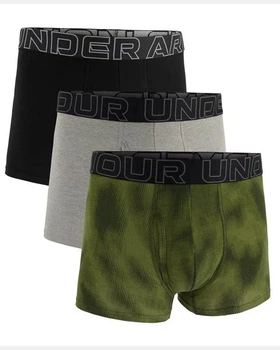 Трусы UA PERFORMANCE COTTON - SOLID 3 IN 3PK Зеленый, Серый, Черный M (1383892-391 M)