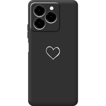 Силиконовый Черный Чехол с Картинкой для Ulefone Note 20 Pro Принт (Сердце) (65172-ysb82)
