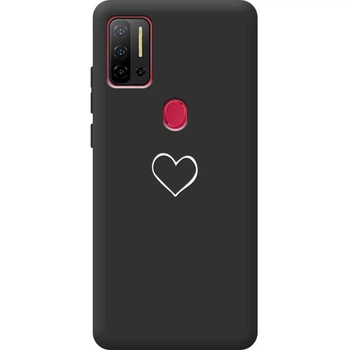 Силиконовый Черный Чехол с Картинкой для Ulefone Note 11P Принт (Сердце) (59772-ysb82)