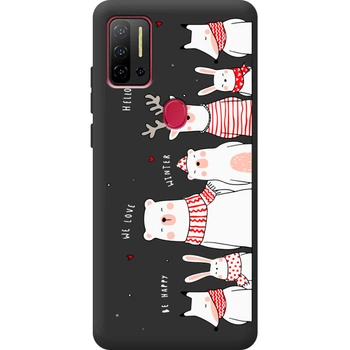 Силиконовый Черный Чехол с Картинкой для Ulefone Note 11P Принт (Мишки) (59772-ysb010)