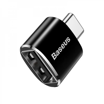 Baseus Exquisite Type-C Male to USB Female Adapter Black (CATOTG-01)