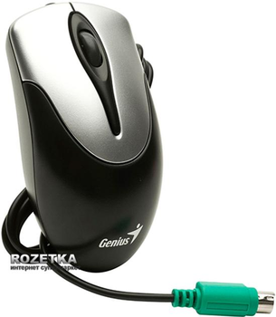 Компьютерная мышка Genius Stylish Optical Mouse Подключение PS/2 Black/Silver (31010006108)