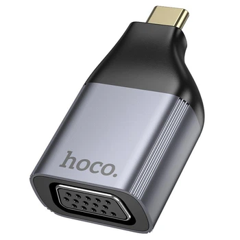 Перехідник адаптер HOCO Type-C to VGA UA34 | 2k Ultra HD | для підключення телефона до телевізора монітора