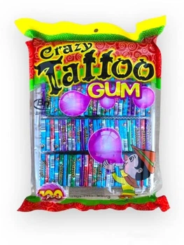 Упаковка жувальної гумки Crazy Gum + Tatto 100 штук