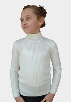 Водолазка для девочки Pretty ART KNIT молочный, 146см 013062