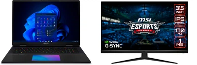 Ноутбук MSI Titan 18 HX AI A2XWJG (A2XWJG-634UA) Core Black + Монітор 31.5" MSI G321Q (комплект)