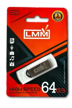 Флешка USB 64GB LMM Fit металлический корпус usb 2.0 влагозащищенный корпус скорость до 480 Мбіт/с