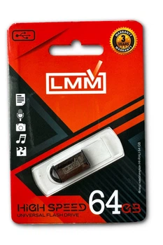 Флешка USB 64GB LMM Mini Fit металл влагозащищенный корпус скорость до 480 Мбіт/с