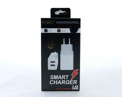 Адаптер на 2 USB с поддержкой Fast Charge 5 В 2 А универсальный белый