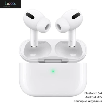 Беспроводные наушники Hoco EW75 (Bluetooth 5.4, сенсорное управление, Android, iOS, время работы до 4 часов) - Белый
