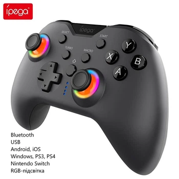 Игровой контроллер IPega PG-9111B (беспроводной джойстик, Android, iOS, Windows, PS3, PS4, Nintendo Switch) - Черный