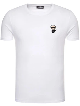 Мужская футболка с логотипом KARL LAGERFELD T-Shirt Crew Neck Regular Fit Размер S Белый