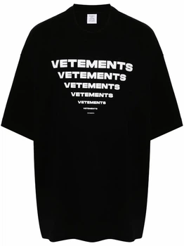 Чоловіча футболка з логотипом Vetements T-SHIRT IN COTONE Розмір L Чорний