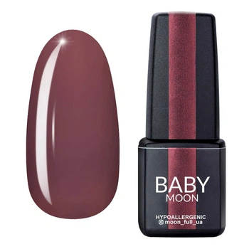 Гель-лак BABY Moon Burgundy №02 гіркий шоколад, 6 мл