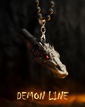 Персональный мундштук для кальяна LAVART Demon Line Dragon Red/Black
