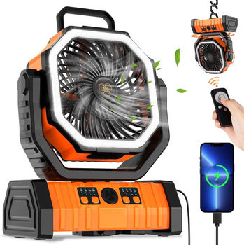 Акумуляторний вентилятор Outdoor Fan TF20 портативний 20000 mAh з LED-підсвіткою